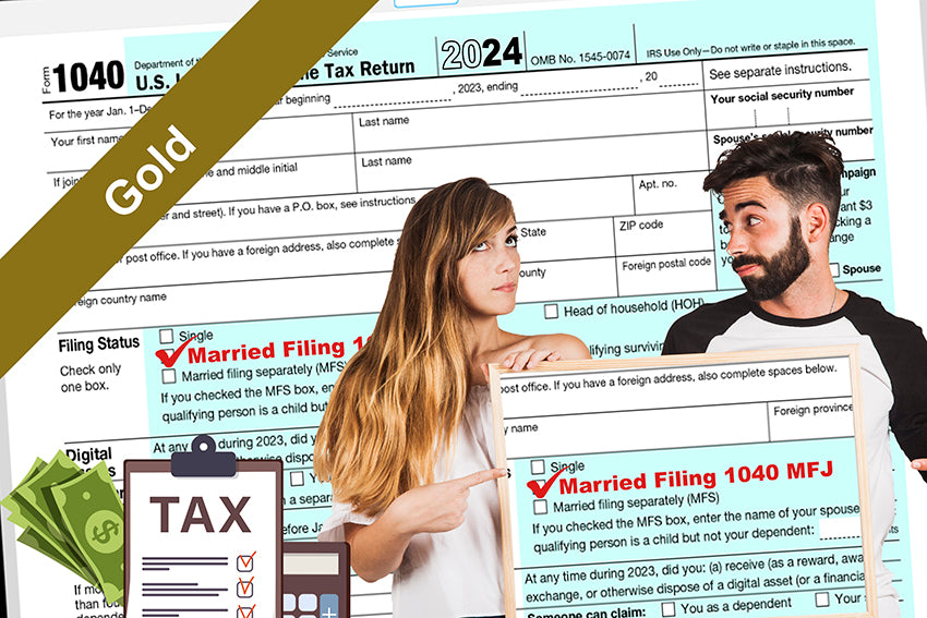File Your Tax 1040 MFJ " Married File Joint -Gold