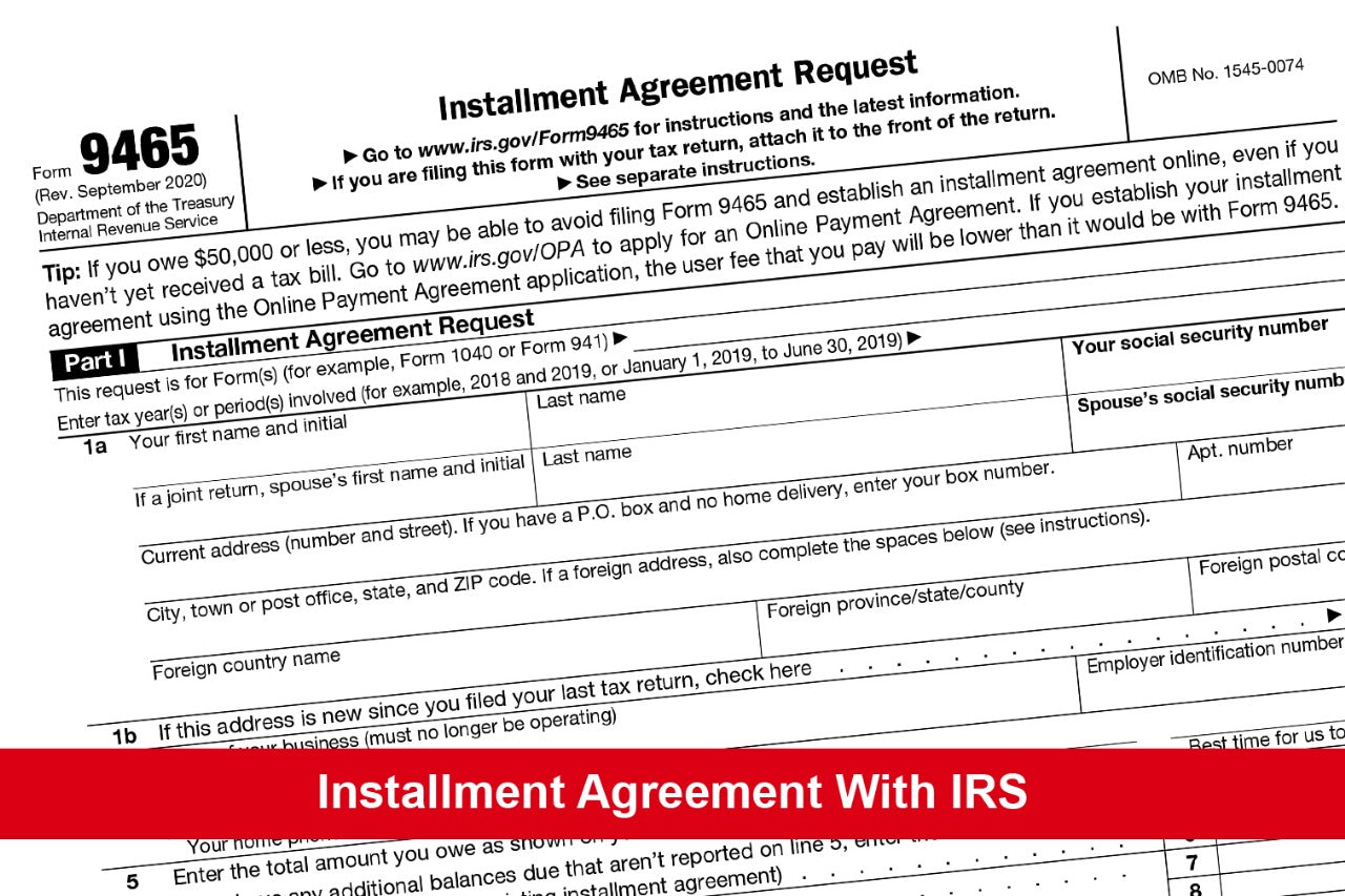 Payment Agreement With IRS
