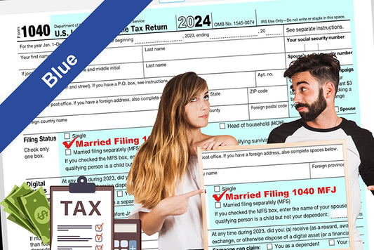 File Your Tax 1040 MFJ " Married File Joint - Blue