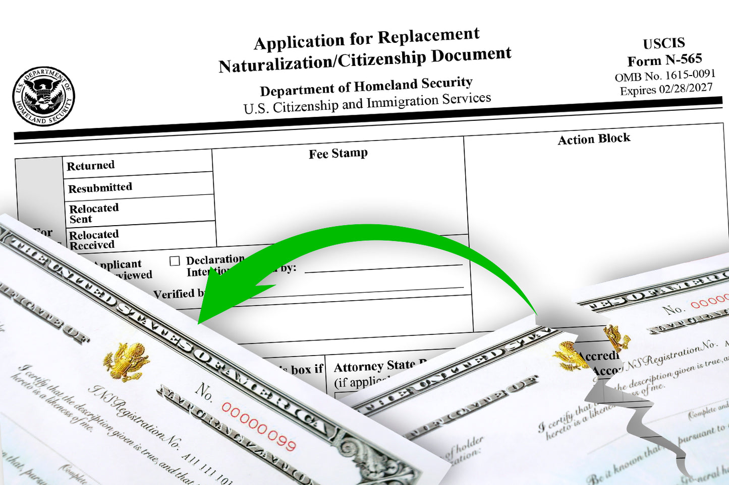 N-565: Application for Replacement Naturalization/Citizenship Document