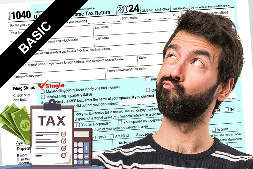 File Your Tax 1040 Single or MJS - Basic