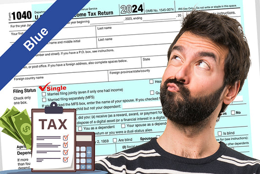 File Your Tax 1040 Single or MJS - Blue